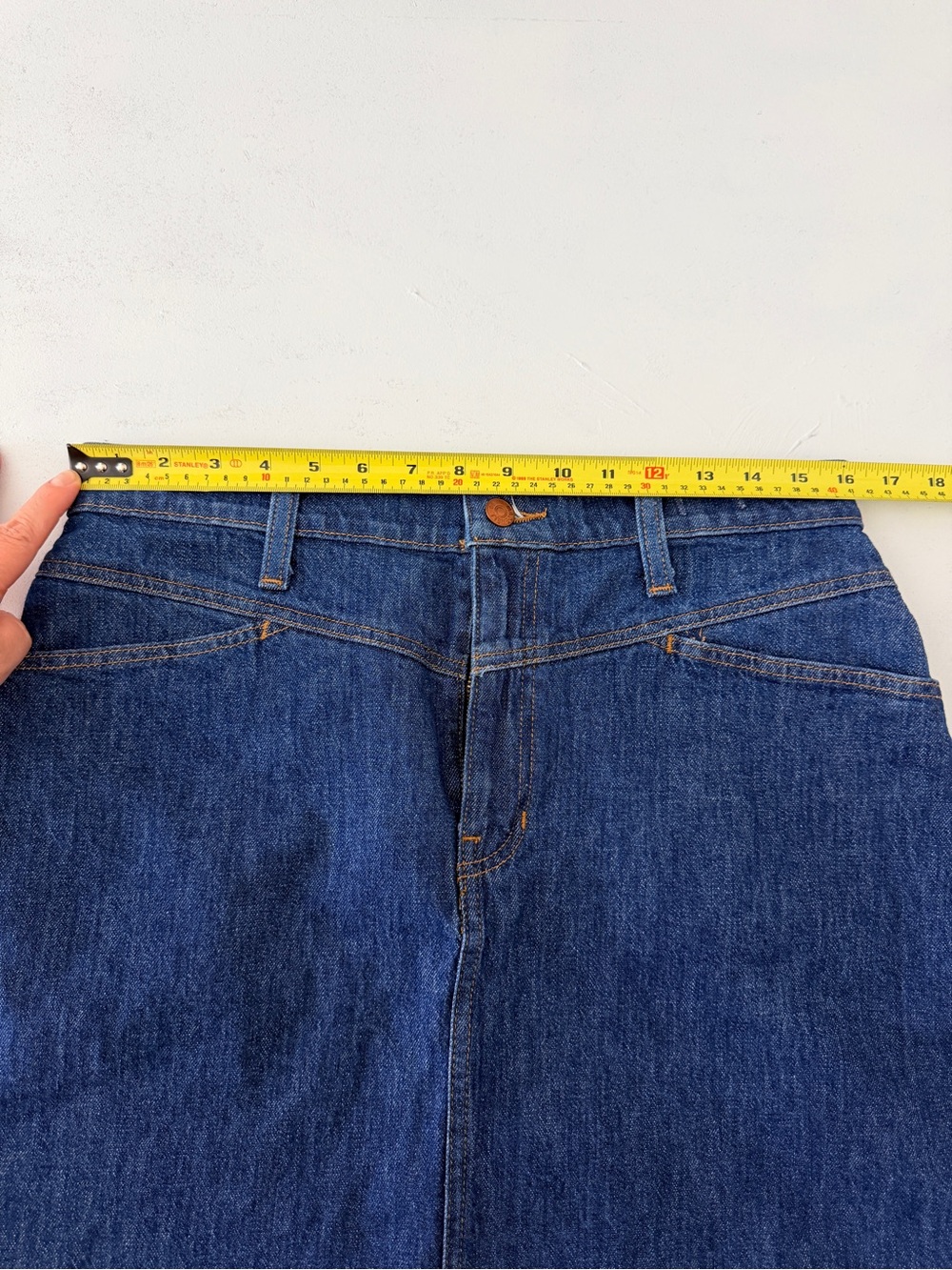 Madewell Dark Blue Stretch Denim A-Line Mini Skirt Women’s size 29 - Picture 9 of 10